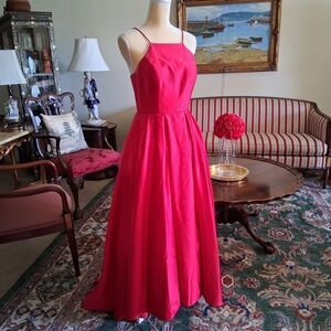 Betsy & Adam Scarlet High Low Dress Size 6